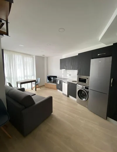 Cocina americana en apartamento